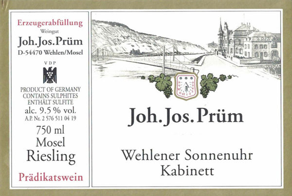 Joh Jos Prüm Wehlener Sonnenuhr Riesling Kabinett 2022