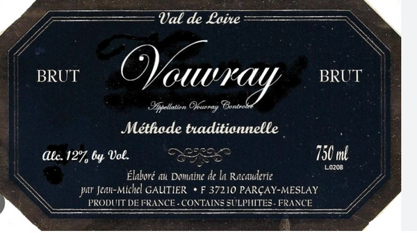 Domaine de la Racauderie Vouvray Brut Methode Traditionnelle