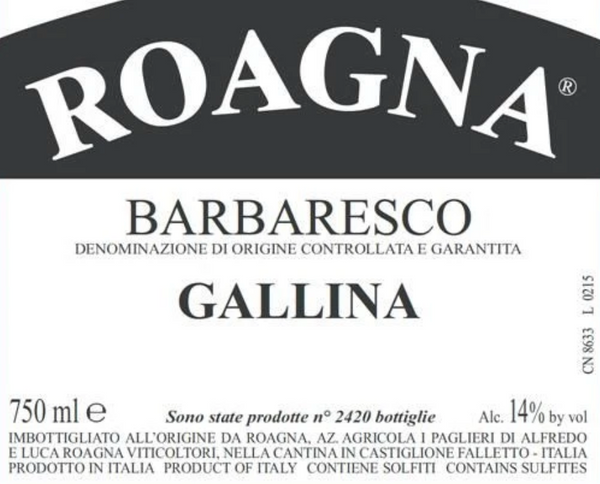 2019 Roagna Barbaresco Gallina